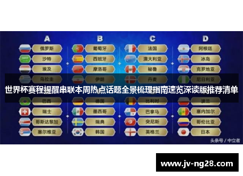 世界杯赛程提醒串联本周热点话题全景梳理指南速览深读版推荐清单
